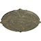 Ekena Millwork Attica Ceiling Medallion (Fits Canopies up to 3 3/4"), 39 1/2"OD x 2 1/2"P, Witch Hazel Crackle CM39ATWHC - alternate 2